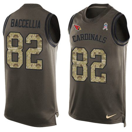 Cardinals #82 Andre Baccellia Green Men's Stitched NFL Limited Salute To Service Tank Top Jersey