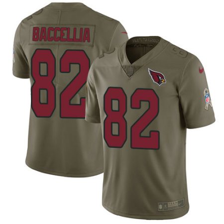 Cardinals #82 Andre Baccellia Olive Men's Stitched NFL Limited 2017 Salute to Service Jersey