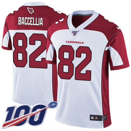 wholesale Cardinals #82 Andre Baccellia White Men's Stitched NFL 100th Season Vapor Limited Jersey