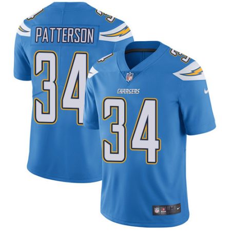 Chargers #34 Jaret Patterson Electric Blue Alternate Men's Stitched NFL Vapor Untouchable Limited Jersey