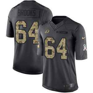 Commanders #64 Mason Brooks Black Men's Stitched NFL Limited 2016 Salute to Service Jersey