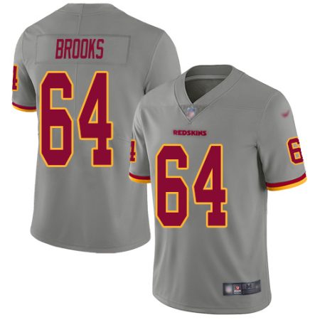 Commanders #64 Mason Brooks Gray Men's Stitched NFL Limited Inverted Legend Jersey