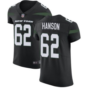 Jets #62 Jake Hanson Black Alternate Men's Stitched NFL New Elite Jersey