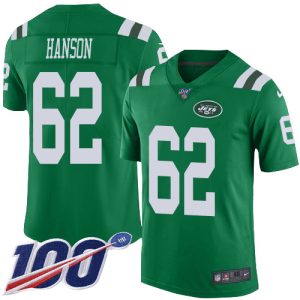 wholesale Jets #62 Jake Hanson Green Men's Stitched NFL Limited Rush 100th Season Jersey