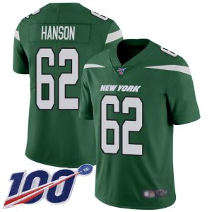 Jets #62 Jake Hanson Green Team Color Men's Stitched NFL 100th Season Vapor Untouchable Limited Jersey