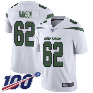 Jets #62 Jake Hanson White Men's Stitched NFL 100th Season Vapor Untouchable Limited Jersey