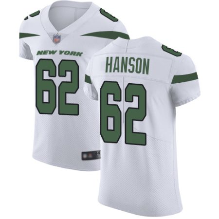 Jets #62 Jake Hanson White Men's Stitched NFL Vapor Untouchable Elite Jersey