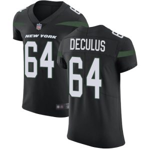 Jets #64 Austin Deculus Black Alternate Men's Stitched NFL New Elite Jersey