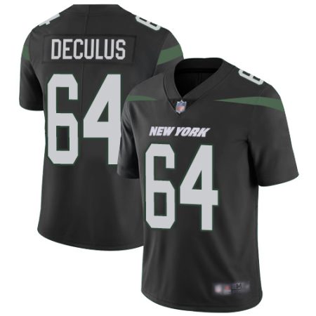 Jets #64 Austin Deculus Black Alternate Men's Stitched NFL Vapor Untouchable Limited Jersey