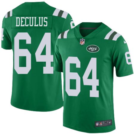 Jets #64 Austin Deculus Green Men's Stitched NFL Elite Rush Jersey