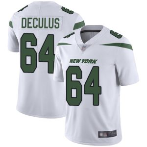 Jets #64 Austin Deculus White Men's Stitched NFL Vapor Untouchable Limited Jersey