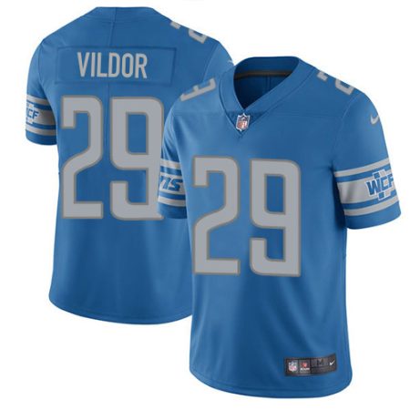 Lions #29 Kindle Vildor Blue Team Color Men's Stitched NFL Vapor Untouchable Limited Jersey