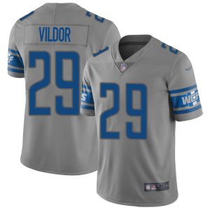 Lions #29 Kindle Vildor Gray Men's Stitched NFL Limited Inverted Legend Jersey