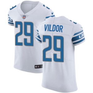 Lions #29 Kindle Vildor White Men's Stitched NFL New Elite Jersey