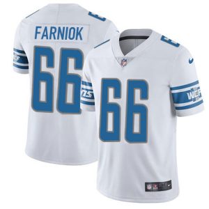 Lions #66 Matt Farniok White Men's Stitched NFL Vapor Untouchable Limited Jersey