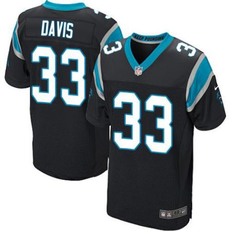 Panthers #33 Tae Davis Black Team Color Men's Stitched NFL Vapor Untouchable Elite Jersey