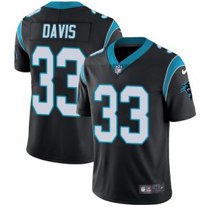 Panthers #33 Tae Davis Black Team Color Men's Stitched NFL Vapor Untouchable Limited Jersey