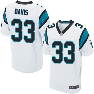 Panthers #33 Tae Davis White Men's Stitched NFL New Elite Jersey