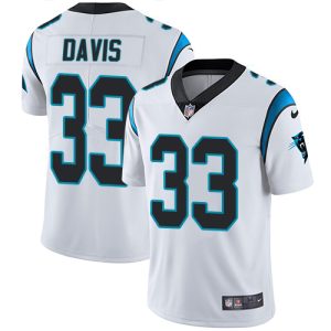 Panthers #33 Tae Davis White Men's Stitched NFL Vapor Untouchable Limited Jersey