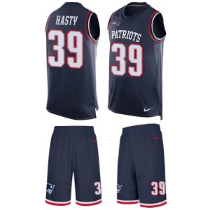 patriots #39 jamycal hasty navy blue team color men's stitched nfl limited tank top suit wholesale jersey