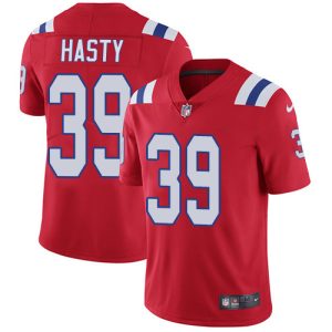 Patriots #39 JaMycal Hasty Red Alternate Men's Stitched NFL Vapor Untouchable Limited Jersey