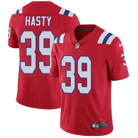 Patriots #39 JaMycal Hasty Red Alternate Men's Stitched NFL Vapor Untouchable Limited Jersey