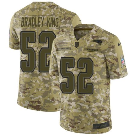 patriots #52 will bradley-king camo men's stitched nfl limited 2018 salute to service wholesale jersey