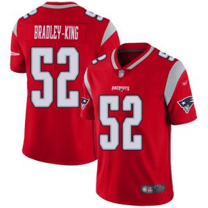 Patriots #52 Will Bradley-King Red Men's Stitched NFL Limited Inverted Legend Jersey