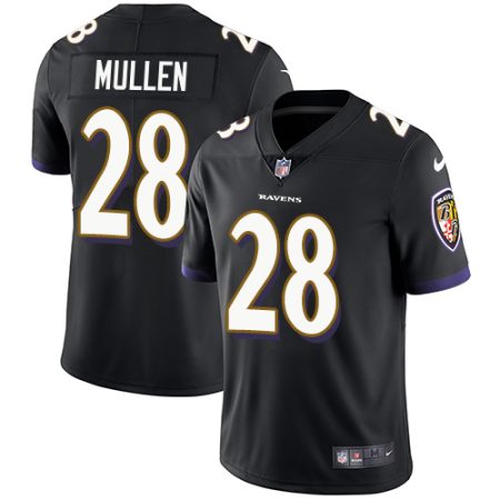 Ravens #28 Trayvon Mullen Black Alternate Men's Stitched NFL Vapor Untouchable Limited Jersey