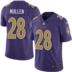 ravens #28 trayvon mullen purple men's stitched nfl limited rush cheap jersey