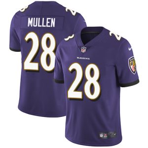 cheap Ravens #28 Trayvon Mullen Purple Team Color Men's Stitched NFL Vapor Untouchable Limited Jersey