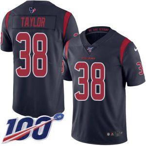 cheap Texans #38 J.J. Taylor Navy Blue Men's Stitched NFL Limited Rush 100th Season Jersey