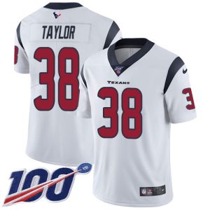 Texans #38 J.J. Taylor White Men's Stitched NFL 100th Season Vapor Untouchable Limited Jersey